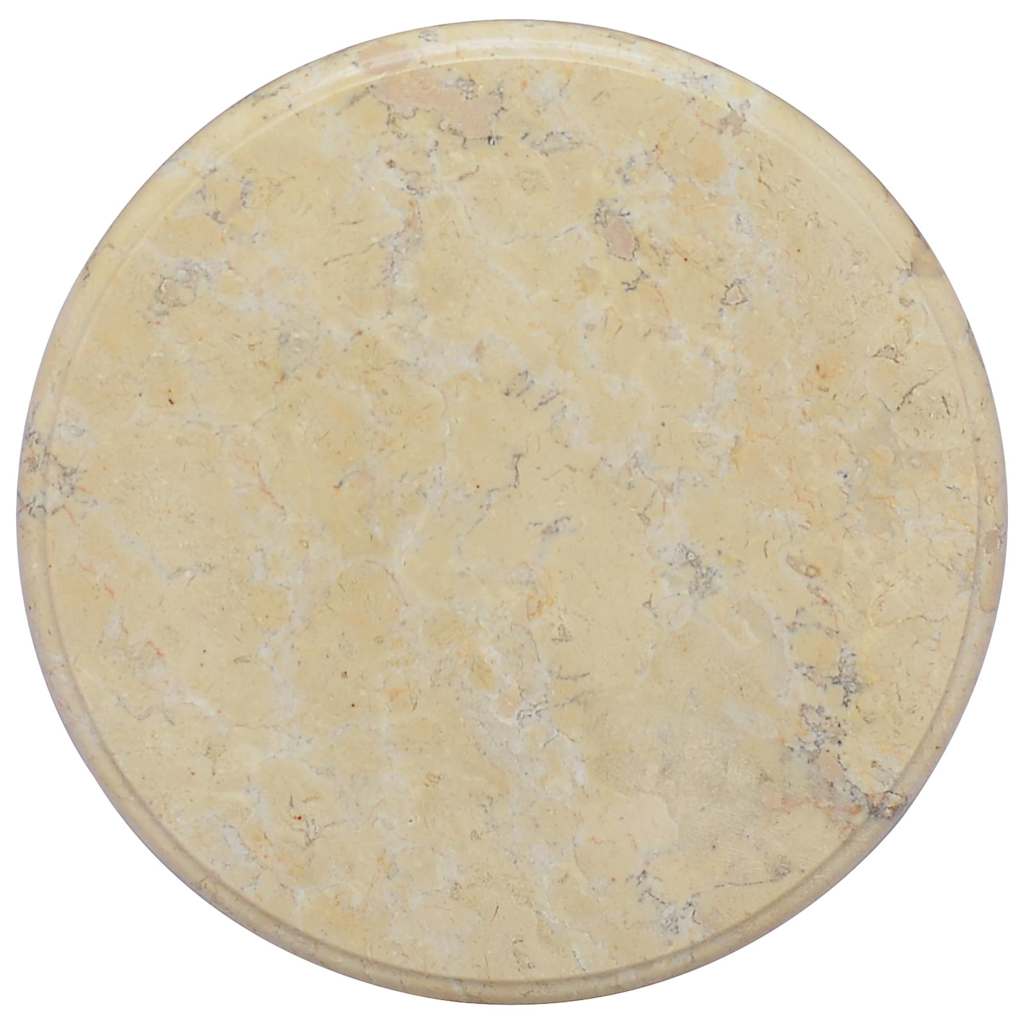 vidaXL Table Top Cream Ø40x2.5 cm Marble 5