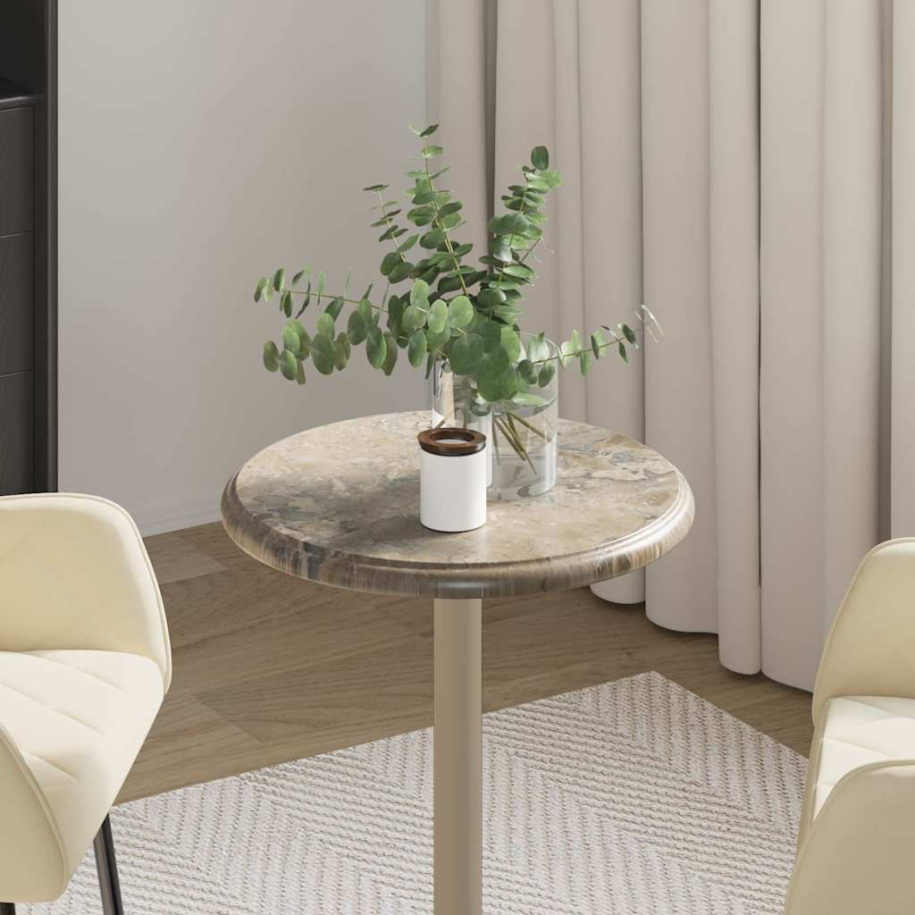 vidaXL Table Top Grey Ø40x2.5 cm Marble 3