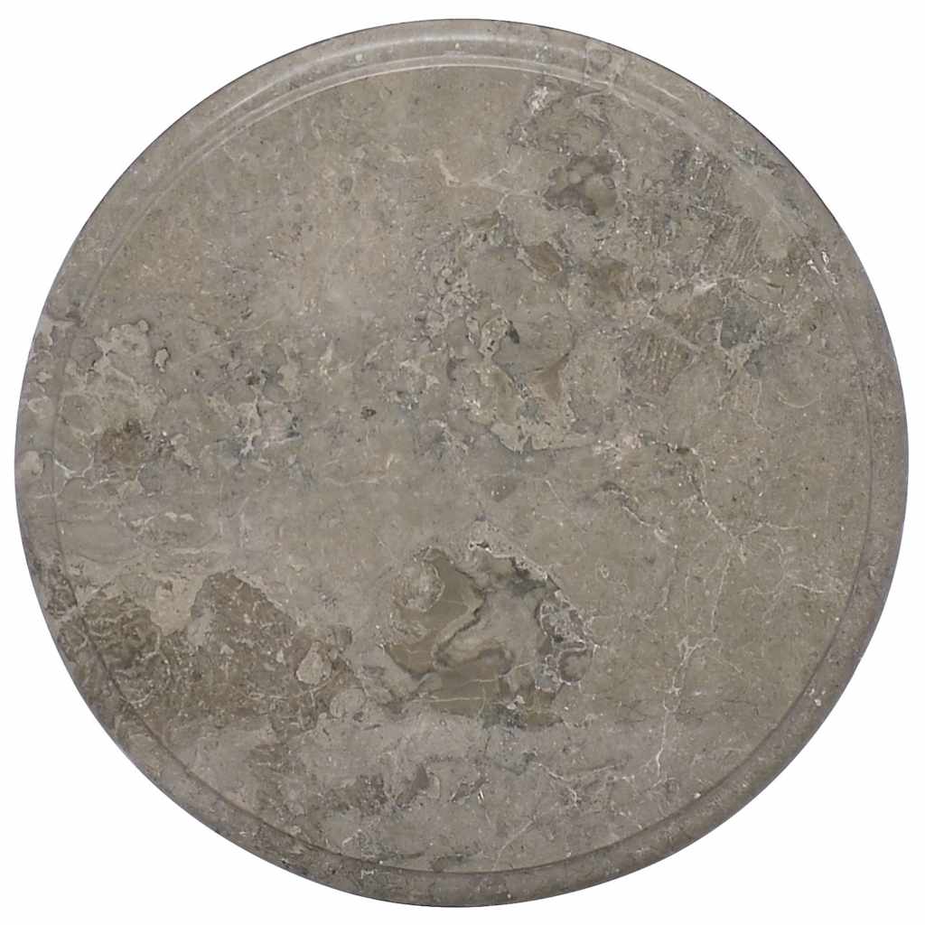 vidaXL Table Top Grey Ø40x2.5 cm Marble 5