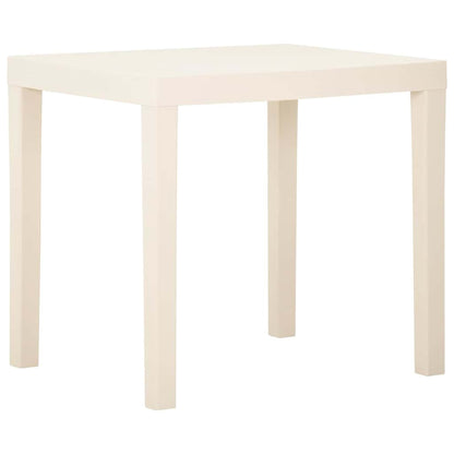 315842 vidaXL Garden Table White 79x65x72 cm Plastic 1