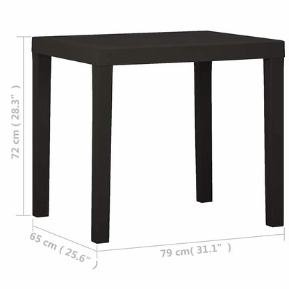 vidaXL Garden Table | Anthracite | Plastic | Medium | Lightweight | Garden Table 5