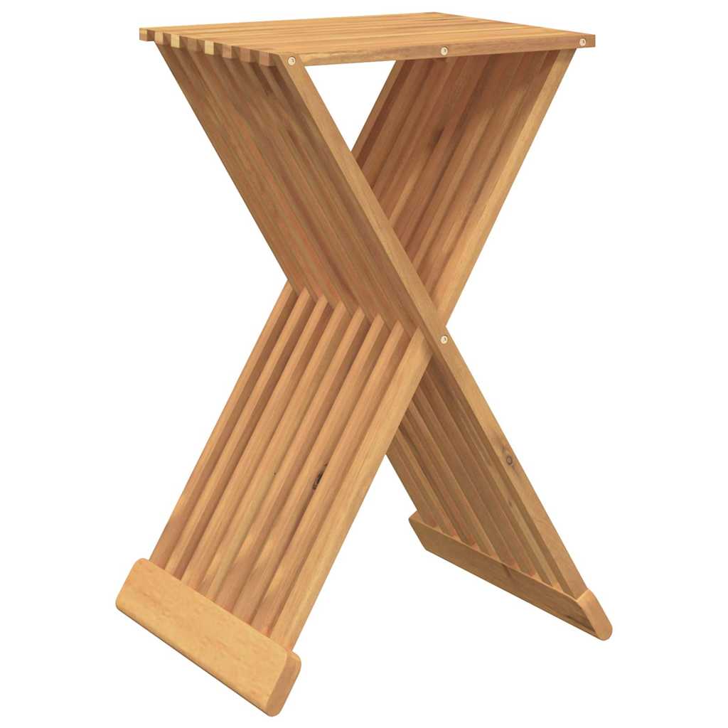 vidaXL Folding Stool 40x32.5x70 cm Solid Wood Teak 2