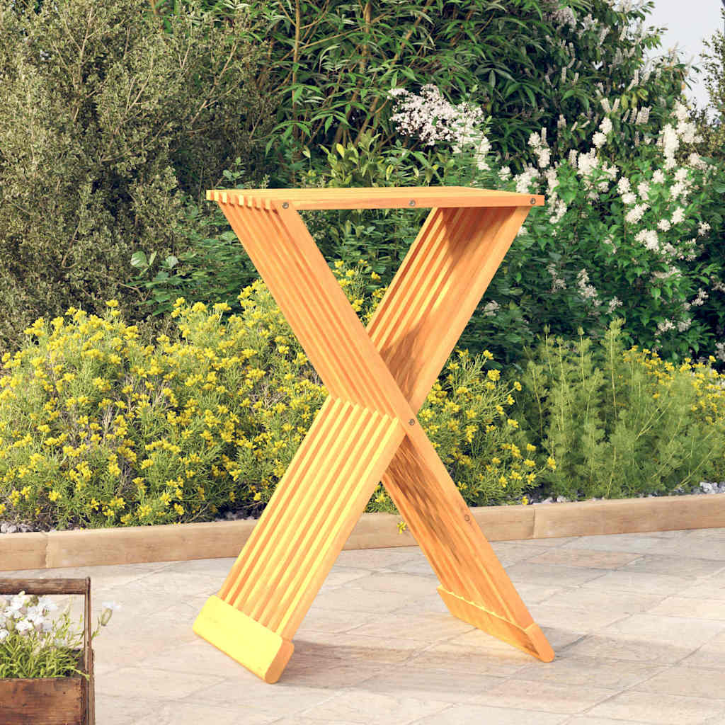 vidaXL Folding Stool 40x32.5x70 cm Solid Wood Teak 1