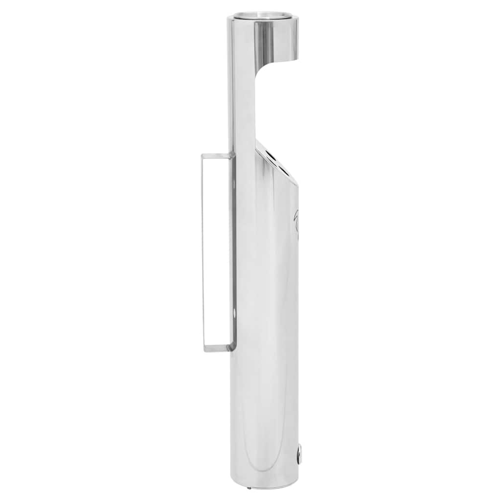 149570 vidaXL Wall Mounted Ashtray Stainless Steel 4