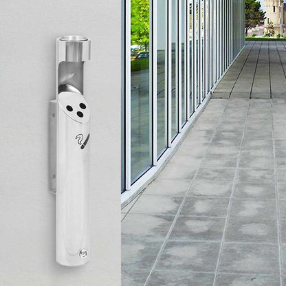 149570 vidaXL Wall Mounted Ashtray Stainless Steel 1