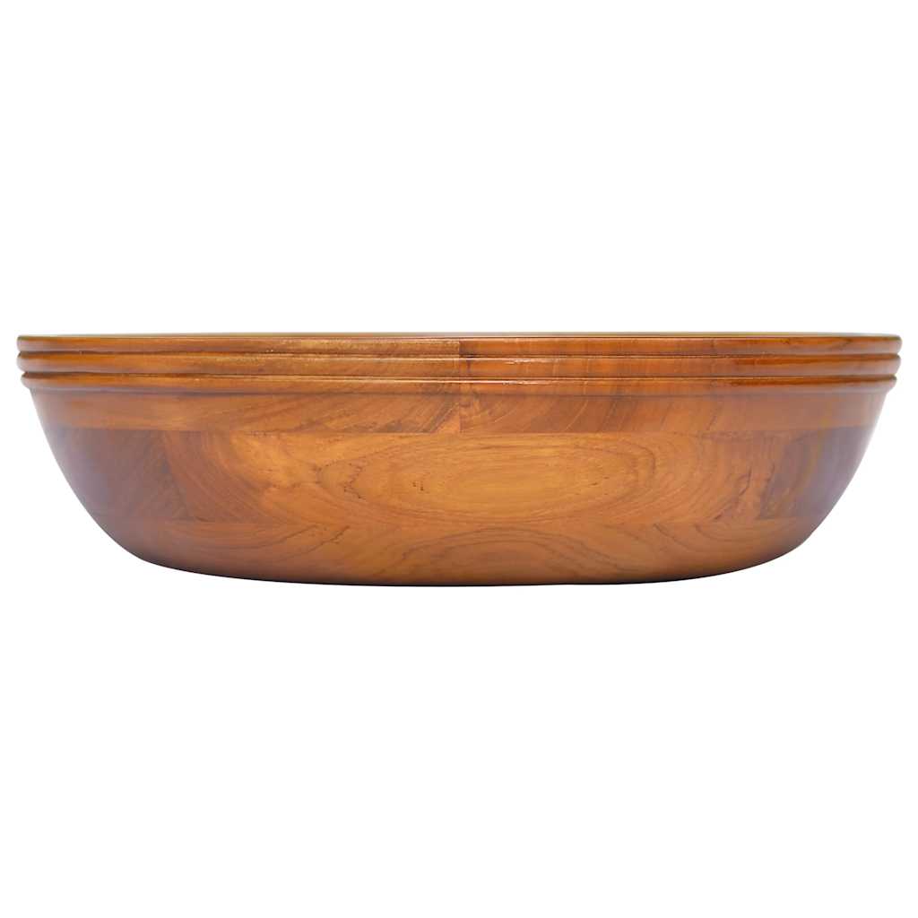 326160 vidaXL Basin Solid Teak Wood Φ40x10 cm 3