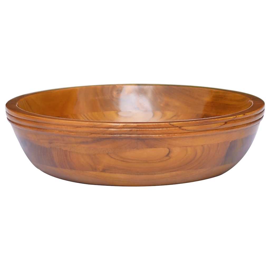 326160 vidaXL Basin Solid Teak Wood Φ40x10 cm 2