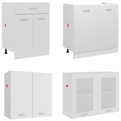 Kitchen Unit LYON 4 pcs Engineered Wood White