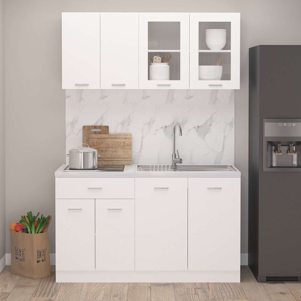 Kitchen Unit LYON 4 pcs Engineered Wood White