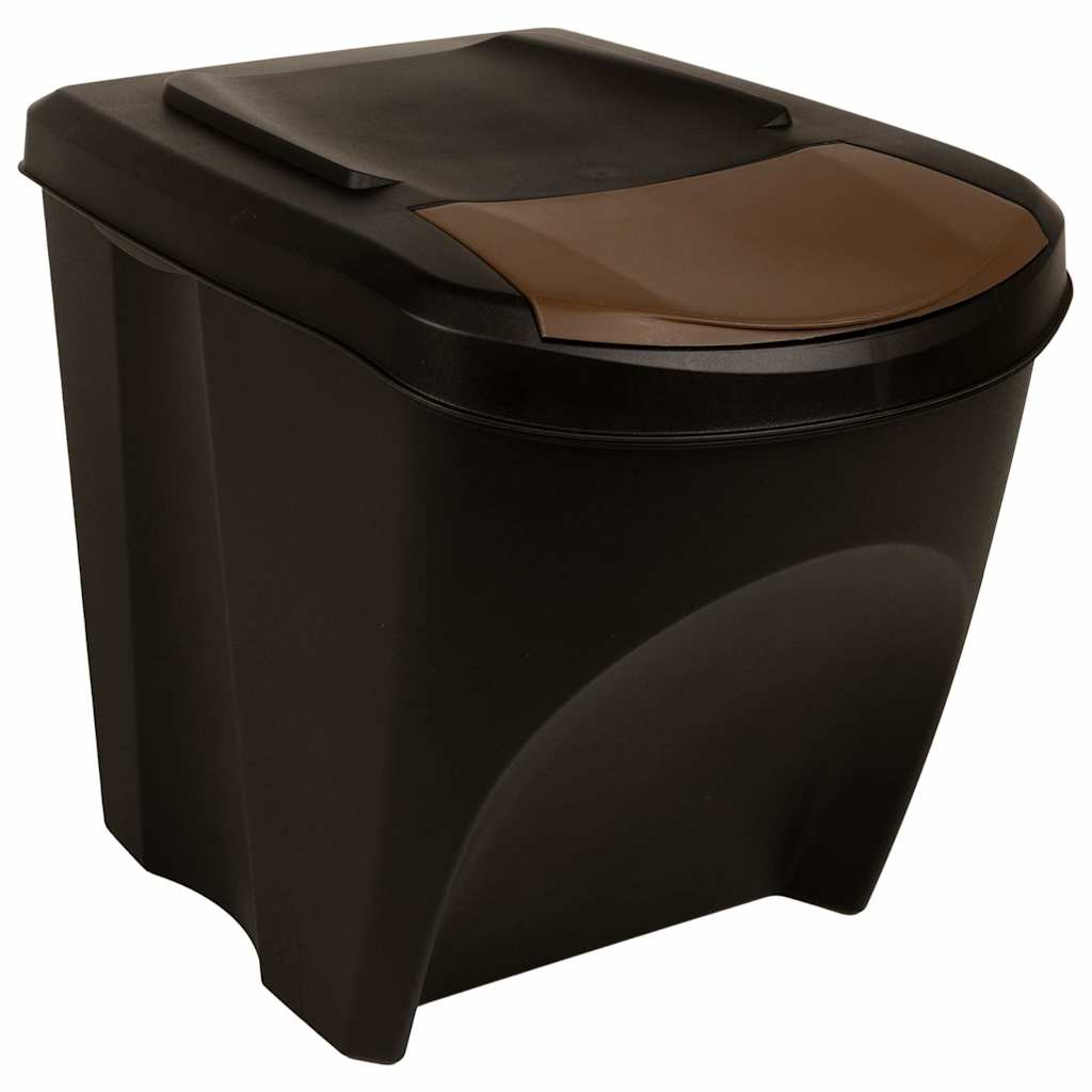 vidaXL Stackable Dustbins 4 pcs Anthracite 100 L 2