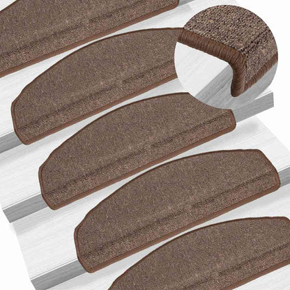 vidaXL Stair Mats 65x24x4 cm Half Round Large 10 pcs