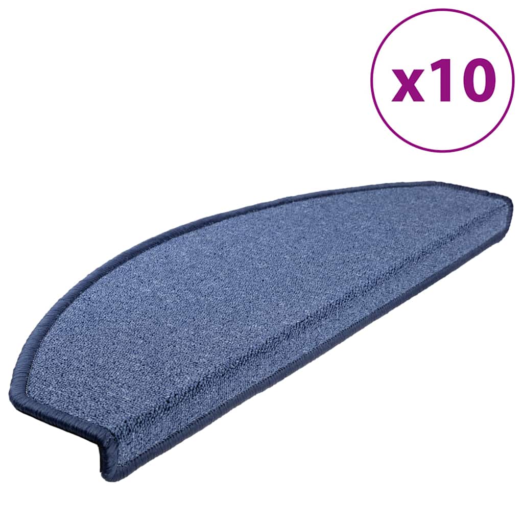 vidaXL Stair mats 10 pcs 65 x 24 x 4 cm Non-Slip Blue 2