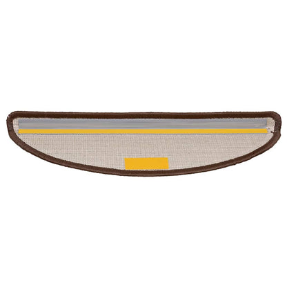 vidaXL Stair Mats 10 pcs 56x17x3 cm Brown Half Round 5