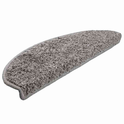vidaXL Stair Mats 10 pcs 65x21x4 cm Grey Half Round Large 3
