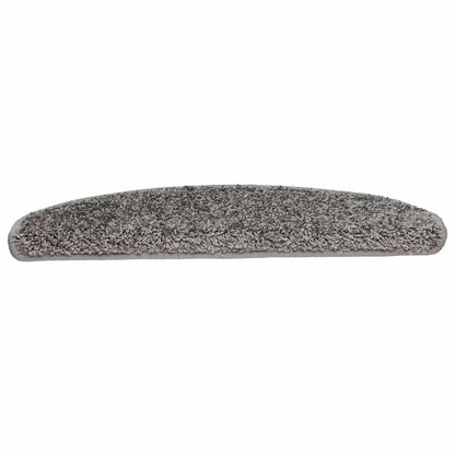 vidaXL Stair Mats 10 pcs 65x21x4 cm Grey Half Round Large 5