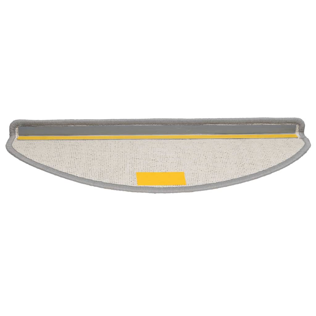 vidaXL Stair Mats 10 pcs 65x21x4 cm Grey Half Round Large 6