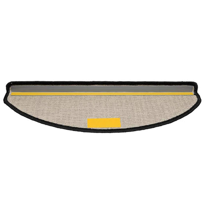 vidaXL Stair Mats 10 pcs 65x21x4 cm Black Half Round Large 6