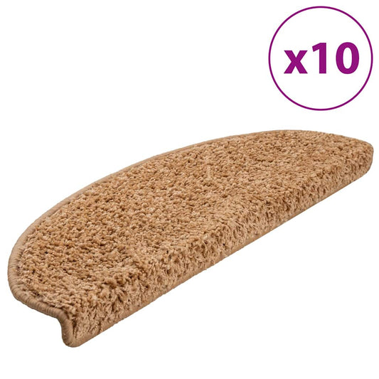 Stair Mats 65x21x4 cm Half Round Large Width 65 cm 10 Beige