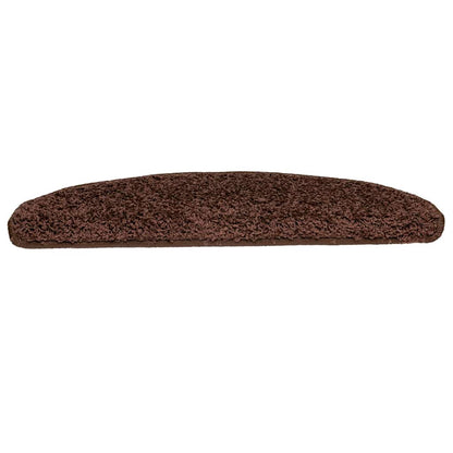 vidaXL Stair Mats 10 pcs 65x21x4 cm Brown Half Round Large 5