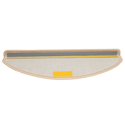 vidaXL Stair Mats 10 pcs 65x21x4 cm Cream Half Round Large 6