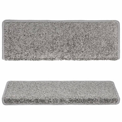 vidaXL Stair Mat | Set of 10 | Grey | Needle-punched fabric (100% polypropylene) 4