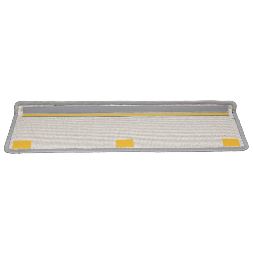 vidaXL Stair Mat | Set of 10 | Grey | Needle-punched fabric (100% polypropylene) 5