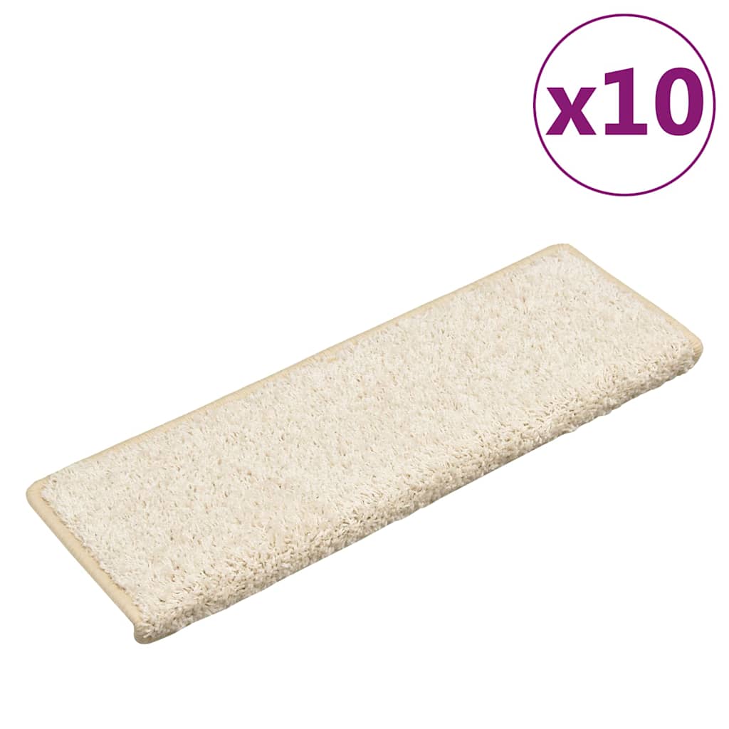 vidaXL Stair Mat | Set of 10 | White 2
