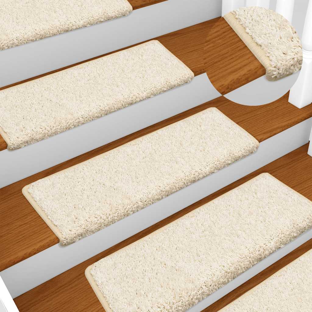 vidaXL Stair Mat | Set of 10 | White 1
