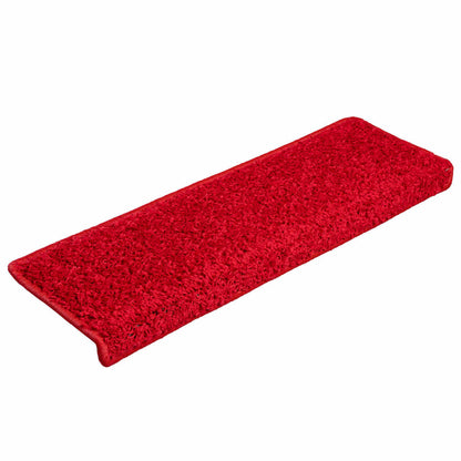 vidaXL Stair Mat | Set of 10 | Red | Needle-punched fabric (100% polypropylene) 3