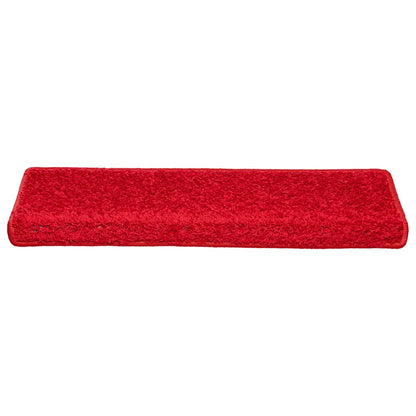 vidaXL Stair Mat | Set of 10 | Red | Needle-punched fabric (100% polypropylene) 4