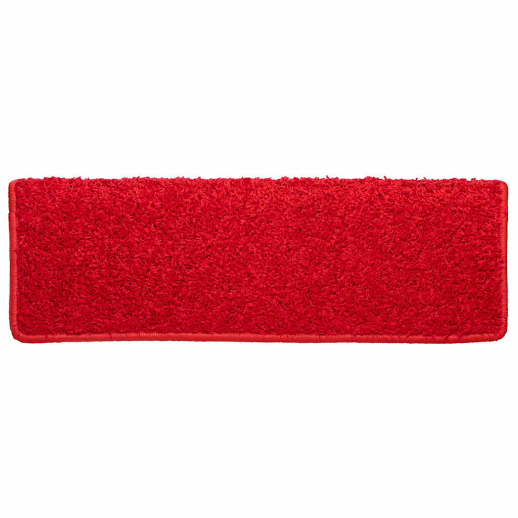 vidaXL Stair Mat | Set of 10 | Red | Needle-punched fabric (100% polypropylene) 6