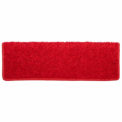 vidaXL Stair Mat | Set of 10 | Red | Needle-punched fabric (100% polypropylene) 6