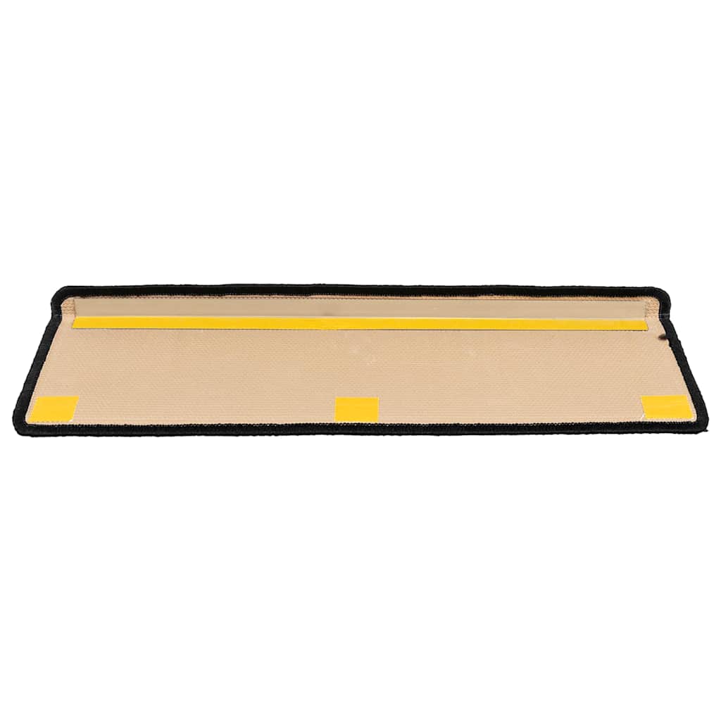vidaXL Stair Mat | Set of 10 | Black and Grey | 100% Polyamide | 65 x 21 x 4 cm 4