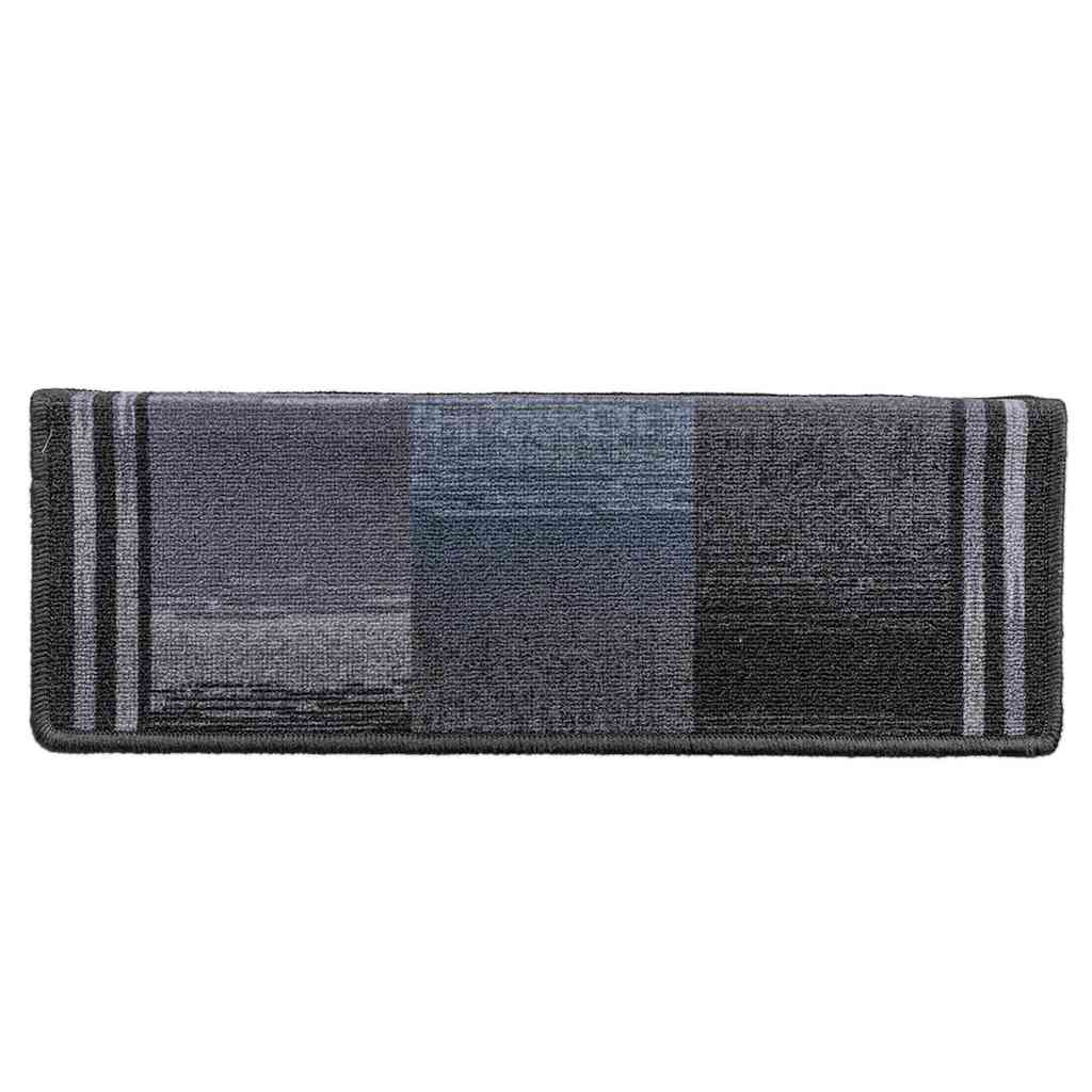 vidaXL Stair Mat | Set of 10 | Black and Grey | 100% Polyamide | 65 x 21 x 4 cm 5