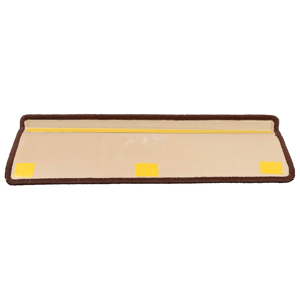 vidaXL Stair Mats Self-adhesive 10 pcs 65x21x4 cm Brown 4