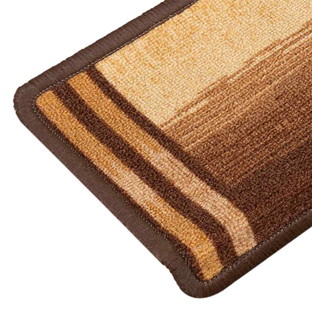 vidaXL Stair Mats Self-adhesive 10 pcs 65x21x4 cm Brown 6