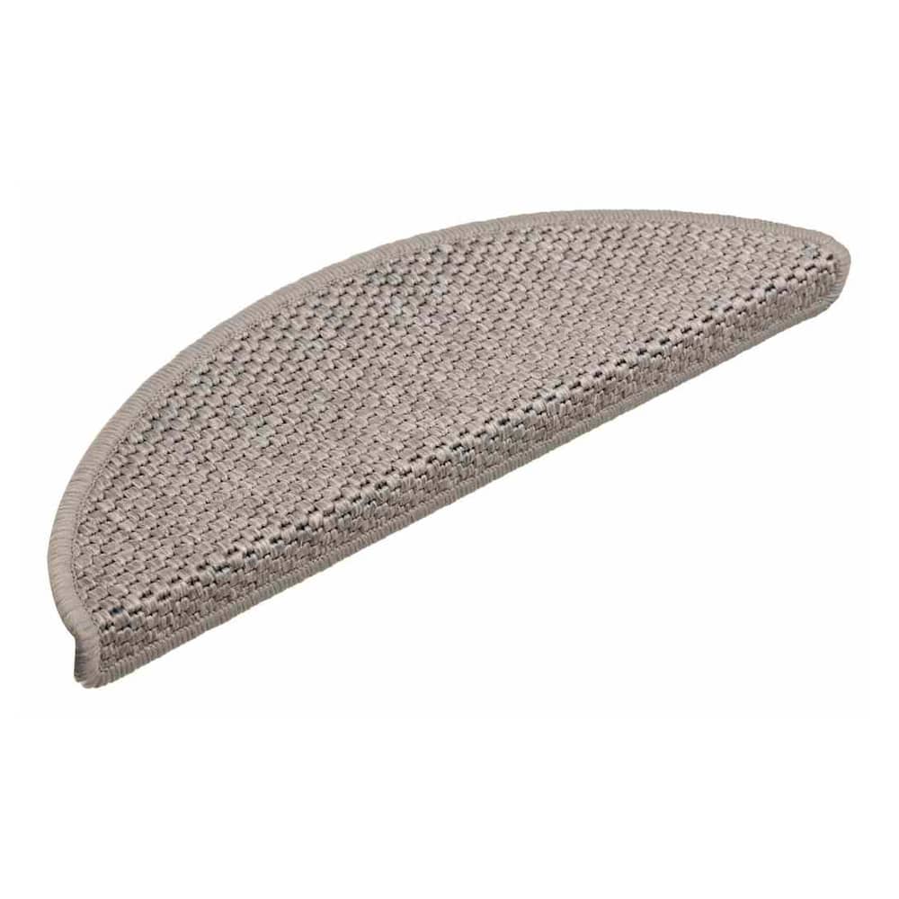 Stair Mats Self-adhesive Sisal-Look 56x17x3 cm 15 pcs Silver