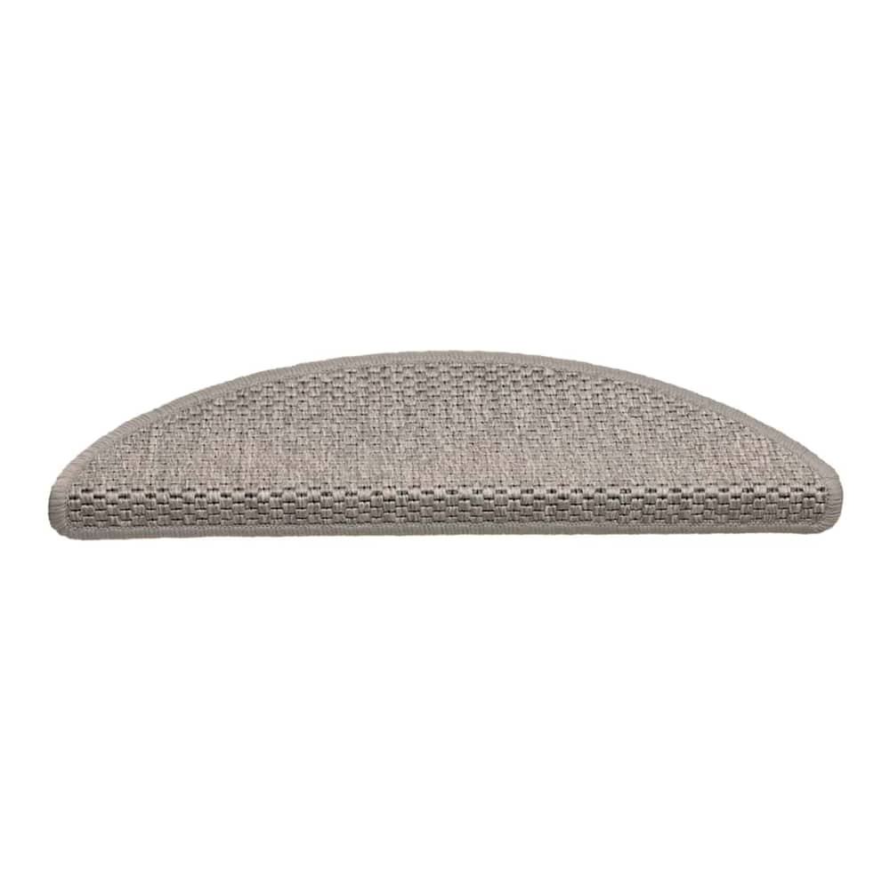 Stair Mats Self-adhesive Sisal-Look 56x17x3 cm 15 pcs Silver