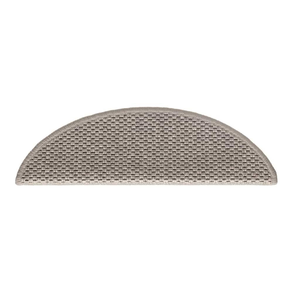 Stair Mats Self-adhesive Sisal-Look 56x17x3 cm 15 pcs Silver