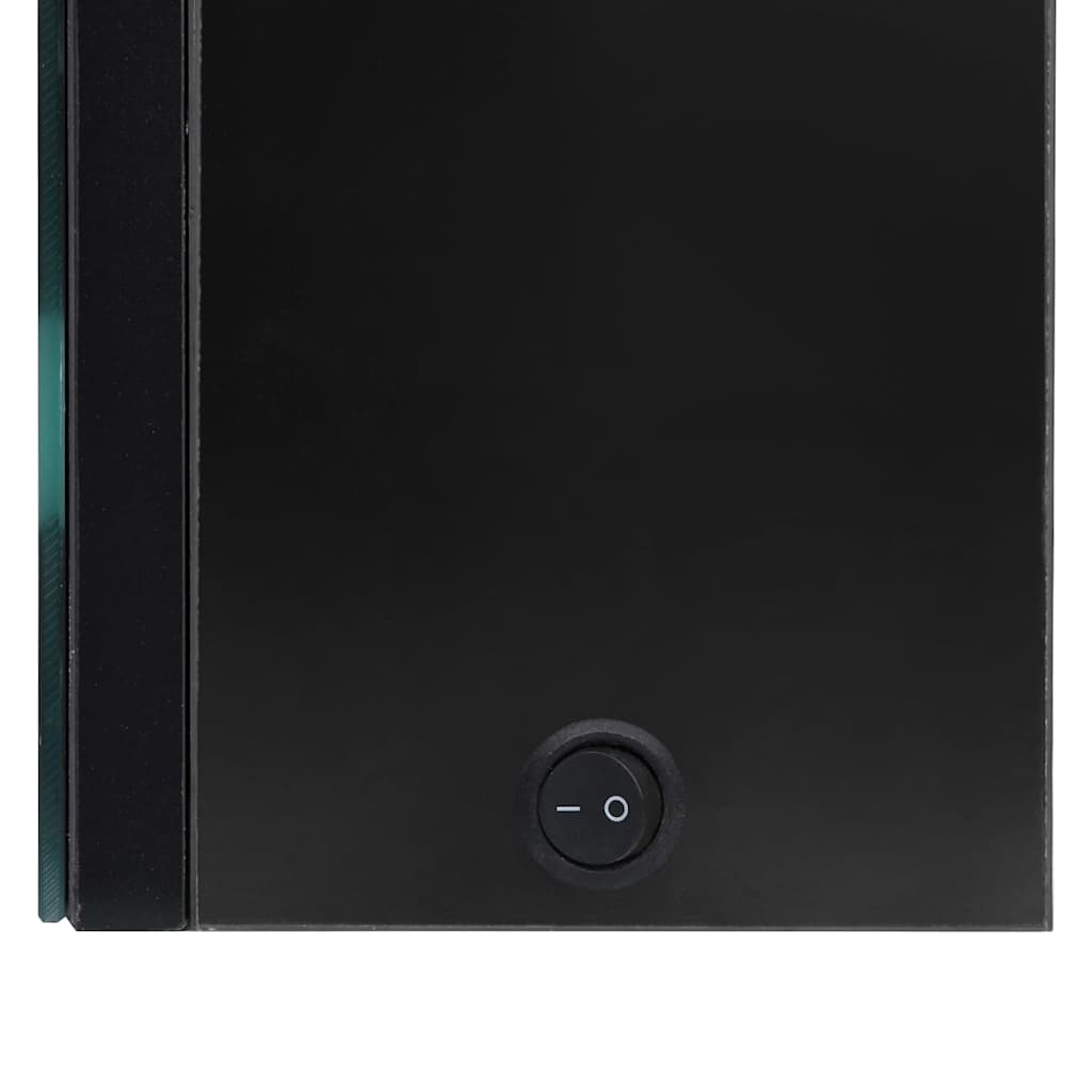 vidaXL Bathroom Cabinet | Shining Black | MDF with Melamine Finish, Glass 6