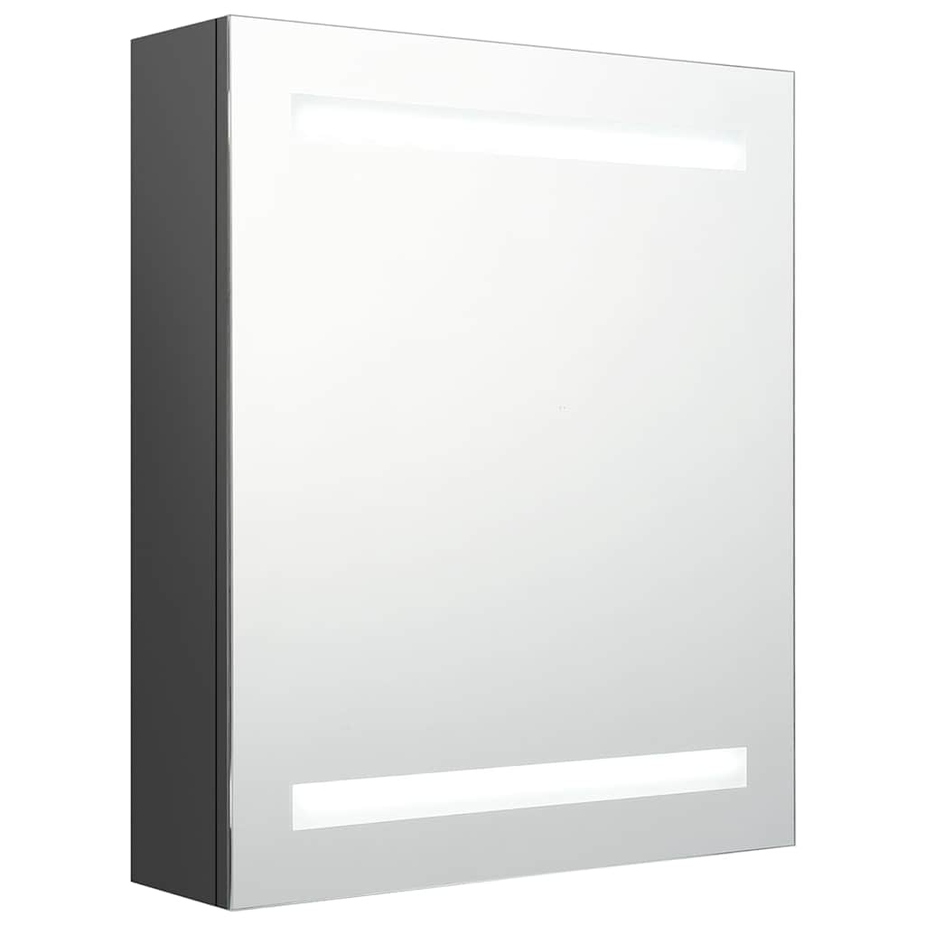 vidaXL Bathroom Cabinet | Grey | MDF with melamine finish, glass | 50x14x60 cm 2