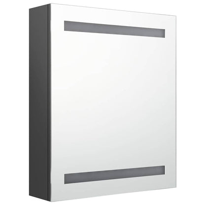 vidaXL Bathroom Cabinet | Grey | MDF with melamine finish, glass | 50x14x60 cm 3