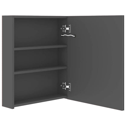 vidaXL Bathroom Cabinet | Grey | MDF with melamine finish, glass | 50x14x60 cm 5