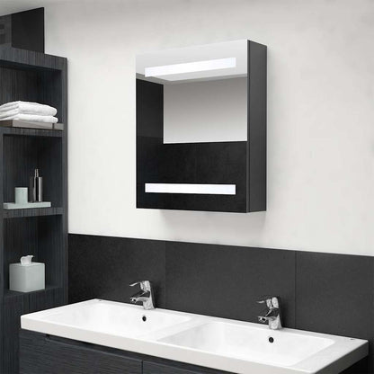 vidaXL Bathroom Cabinet | Grey | MDF with melamine finish, glass | 50x14x60 cm 1