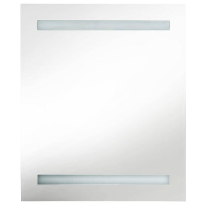 vidaXL Bathroom Cabinet | Shining Grey | MDF with Melamine Finish, Glass 4