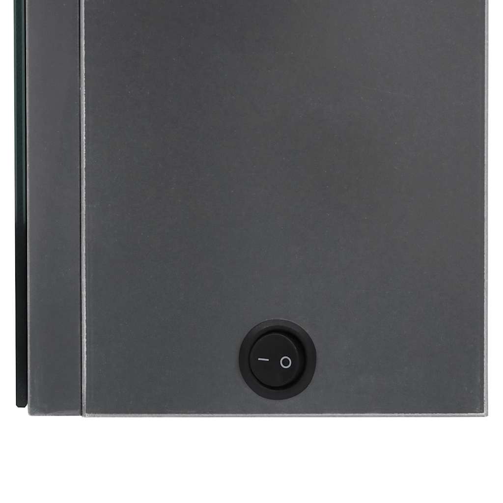 vidaXL Bathroom Cabinet | Shining Grey | MDF with Melamine Finish, Glass 6