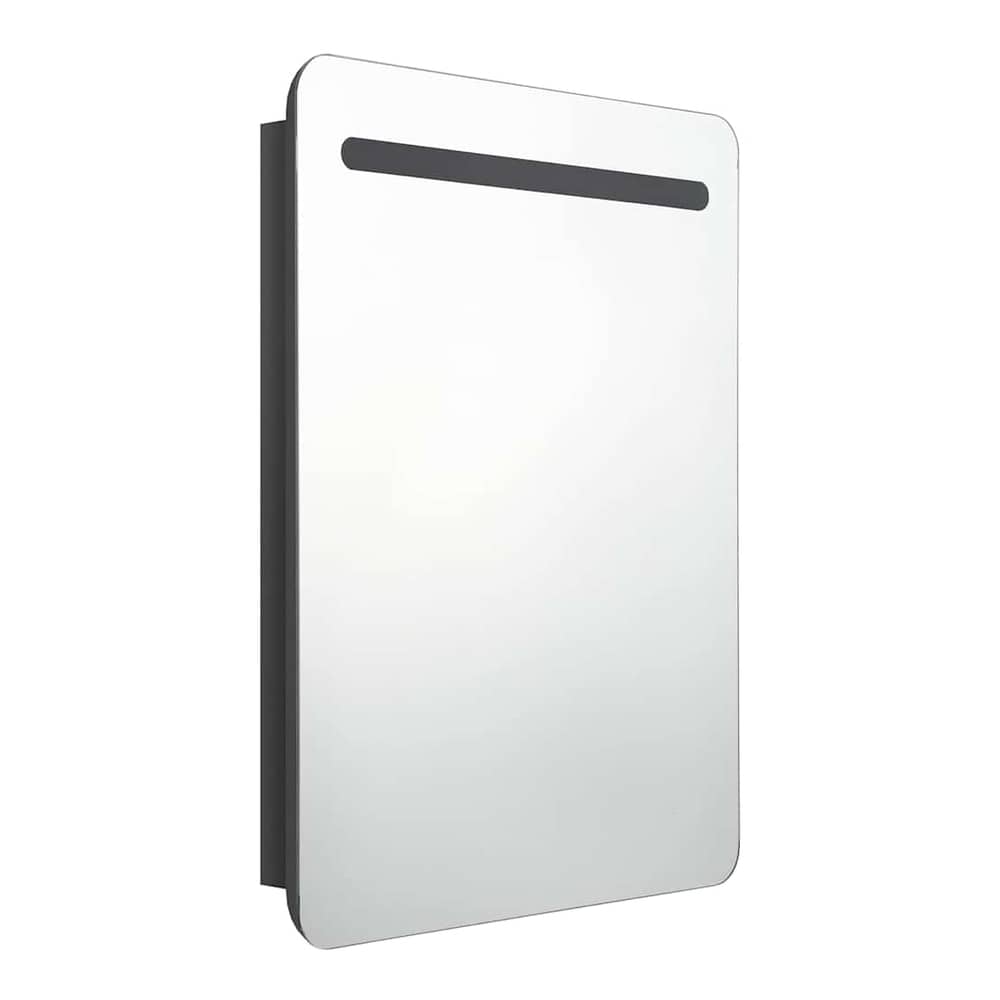 LED Bathroom Mirror Cabinet 60x11x80 cm Shining black