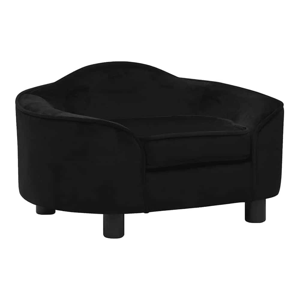 Dog Sofa 67x47x36 cm Plush Black