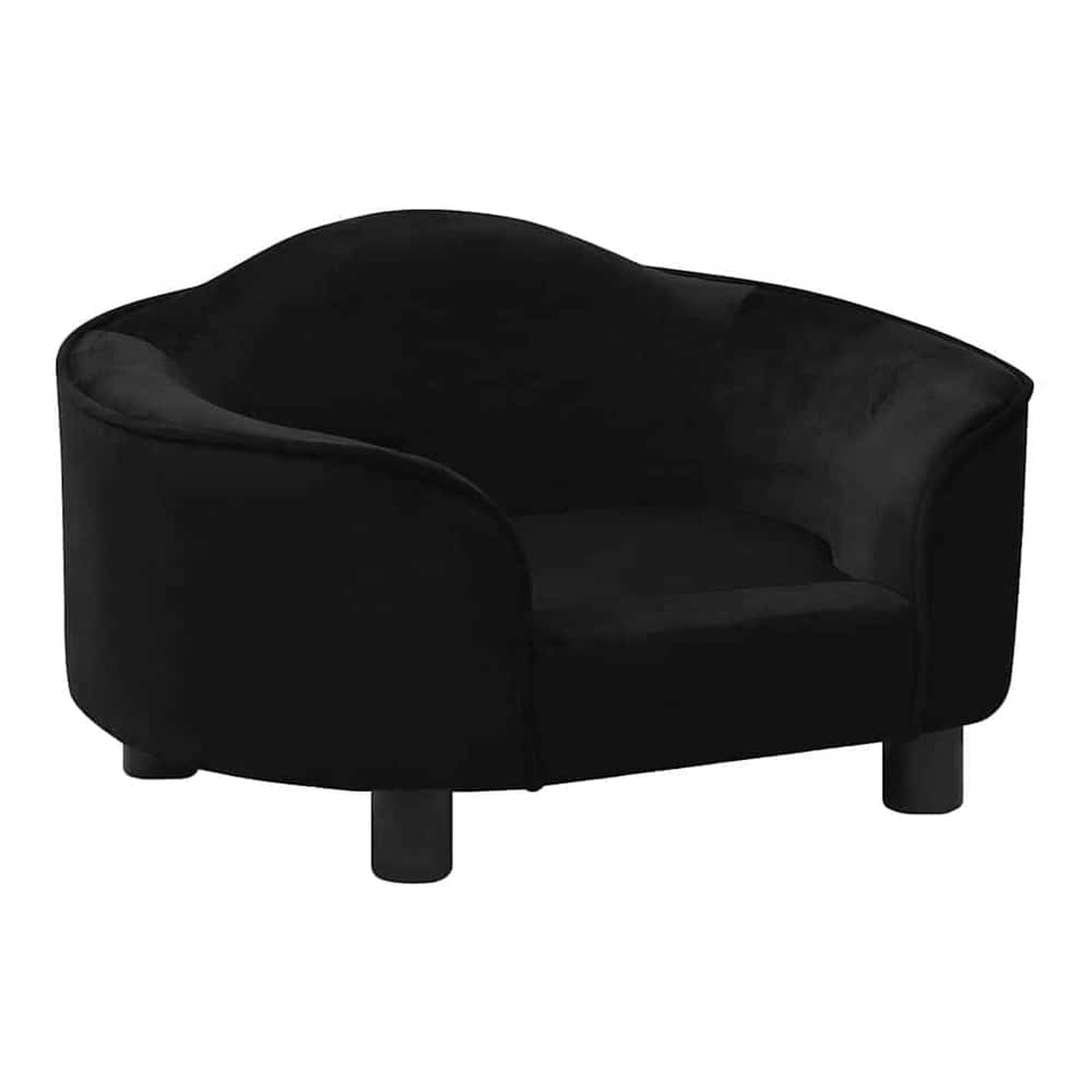 Dog Sofa 67x47x36 cm Plush Black