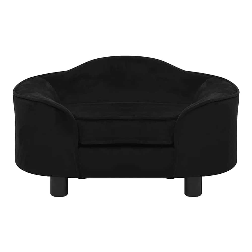 Dog Sofa 67x47x36 cm Plush Black